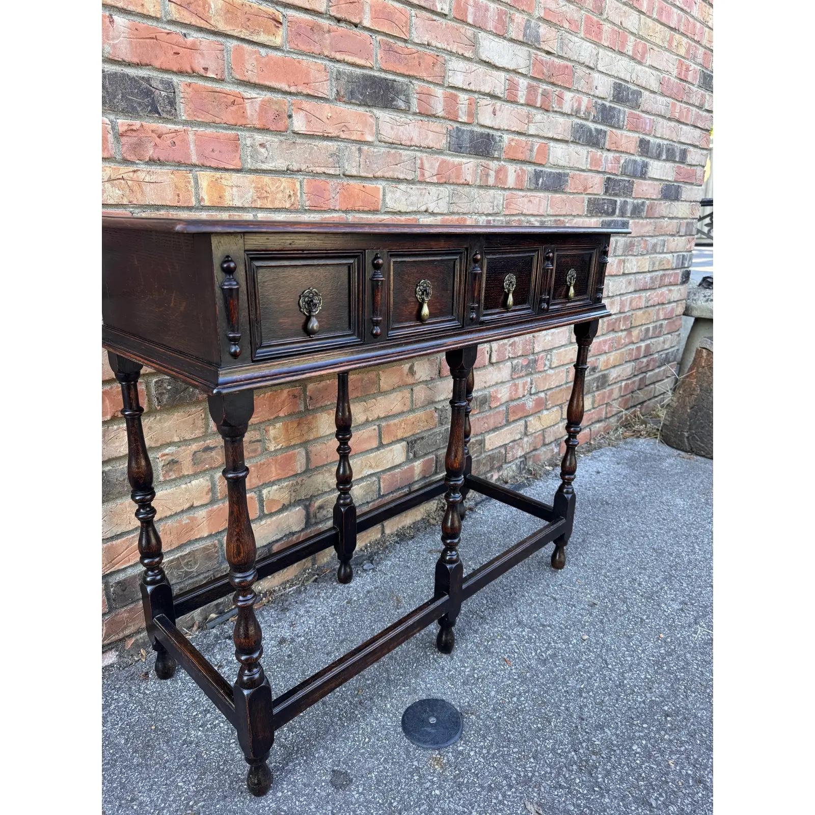 Antique Jacobean Console Table For Sale 6