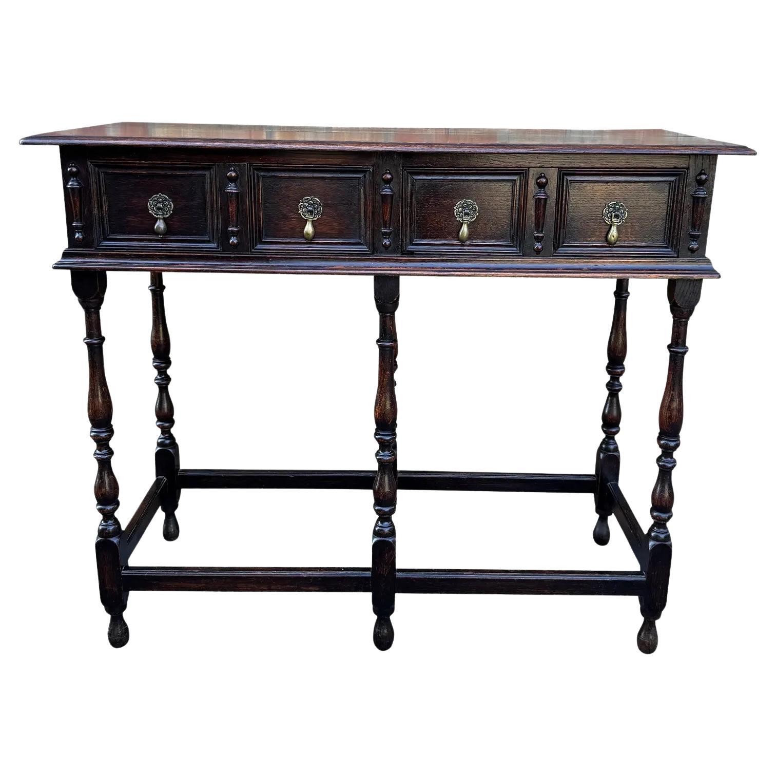 Antique Jacobean Console Table For Sale