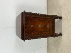 Antique Jacobean Gothic Carved Walnut Chest of Drawers