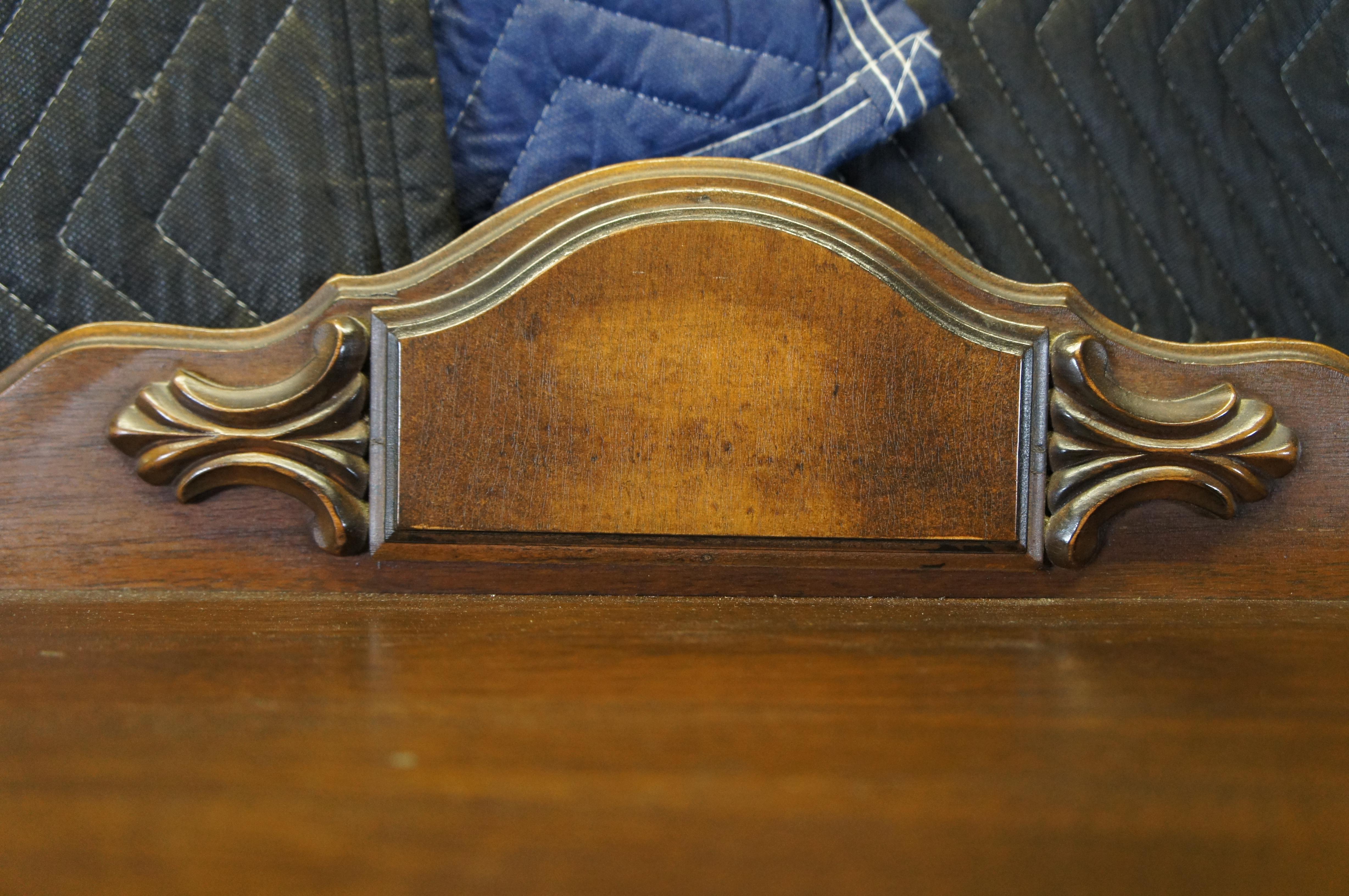 Antique Jacobean Spanish Revival Mahogany Buffet Sideboard Server 66
