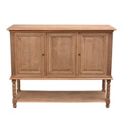 Antique Jacobean Style Bleached Finish Server