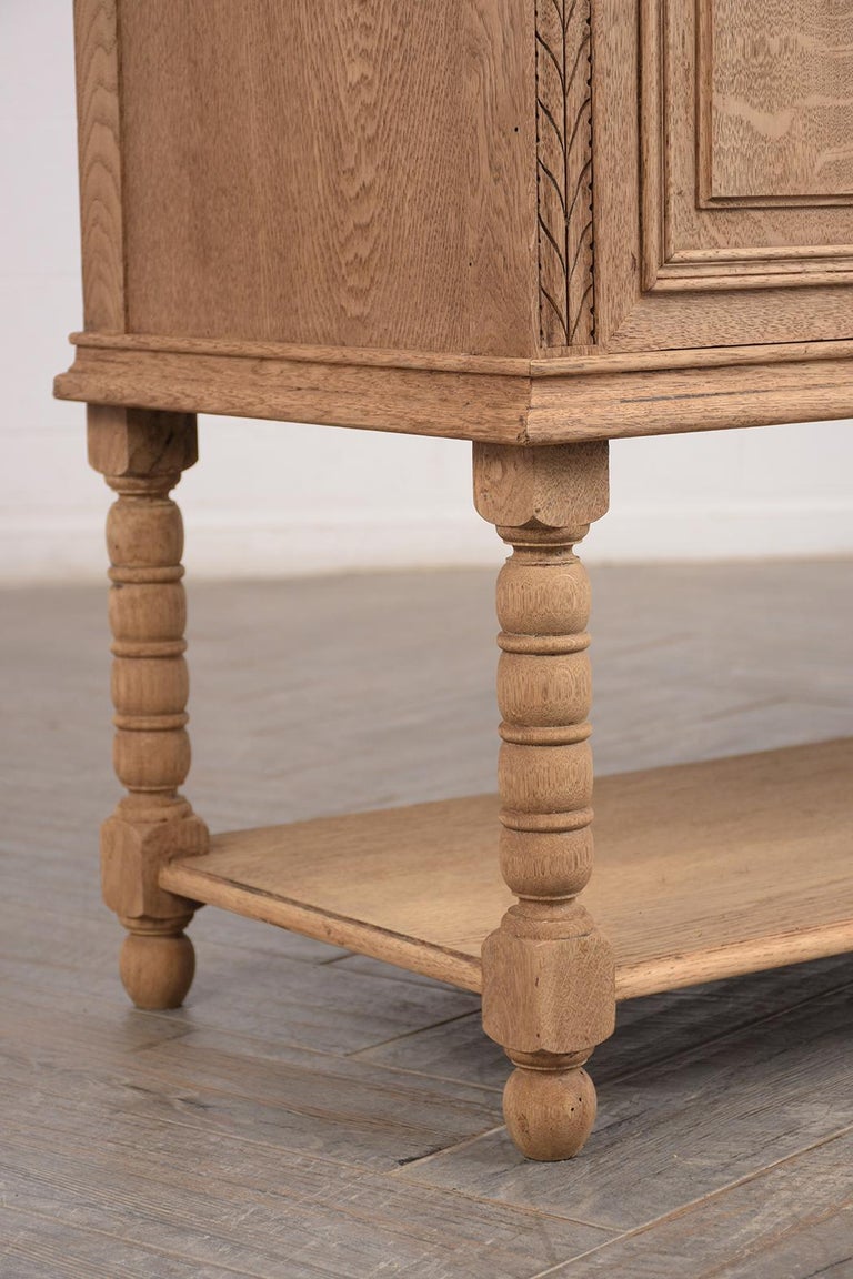 Antique Jacobean Style Bleached Finish Server For Sale at 1stdibs