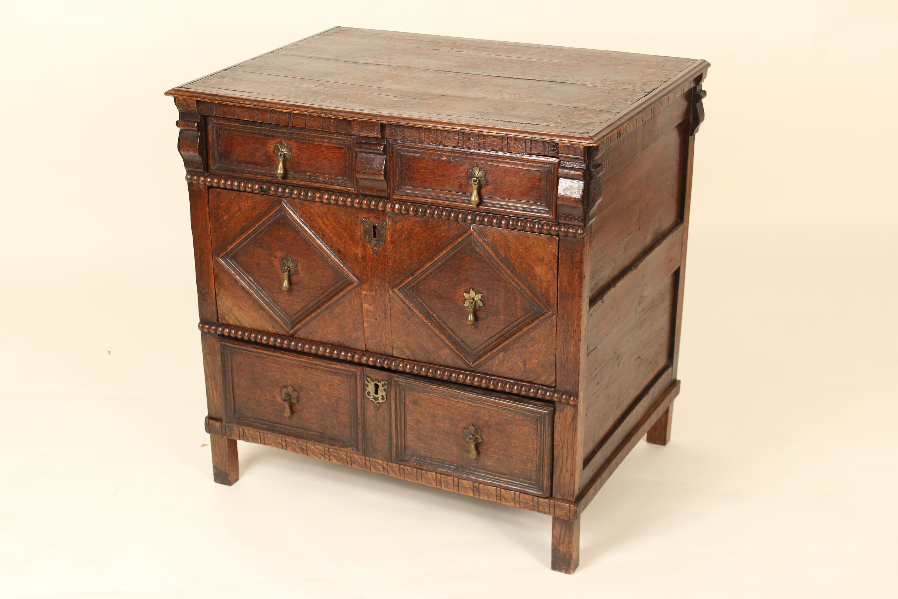 English Antique Jacobean Style Chest of Drawers