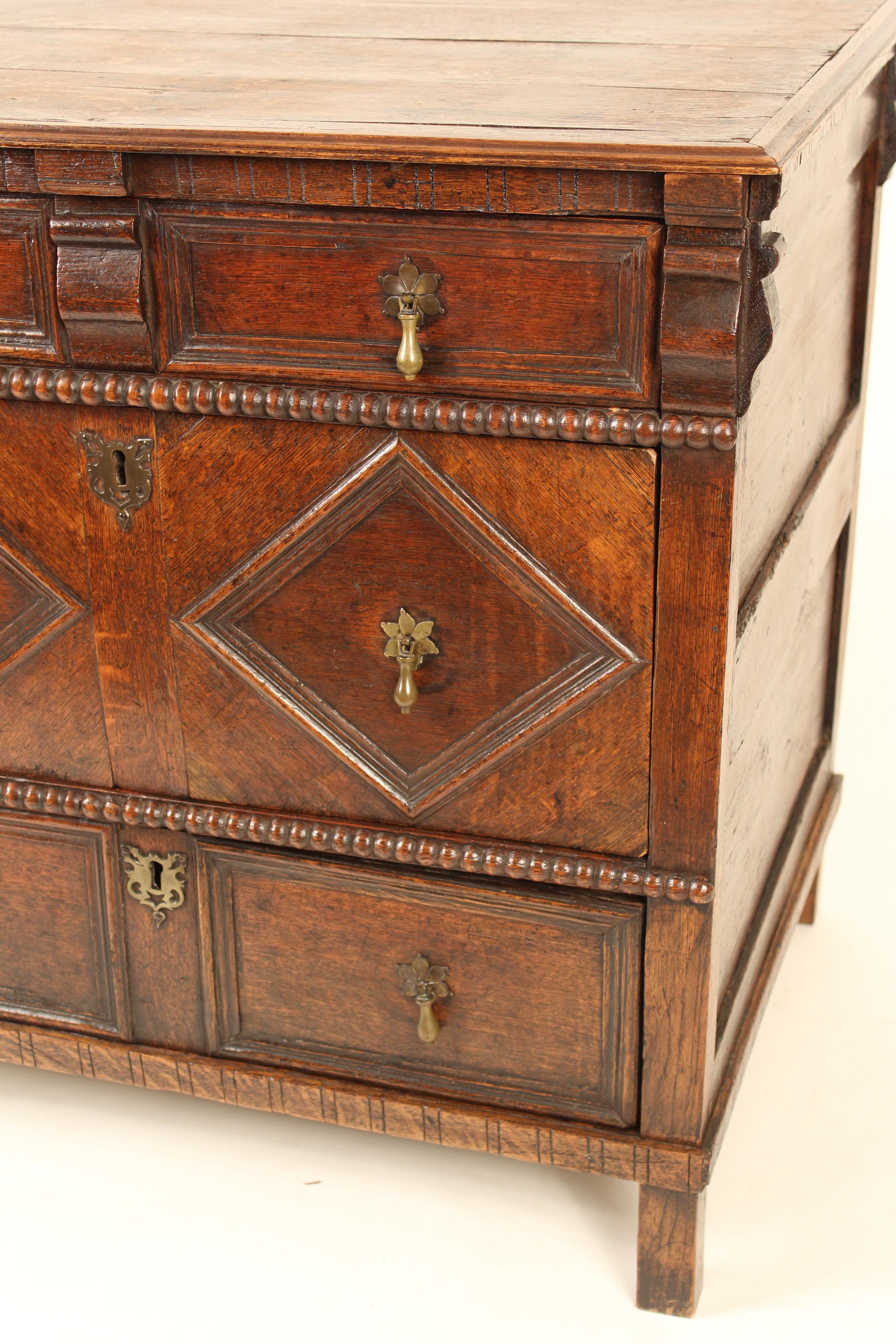 19th Century Antique Jacobean Style Chest of Drawers