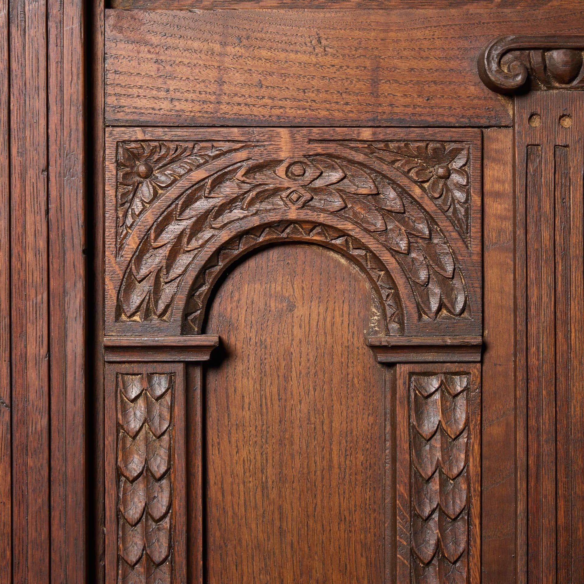 Antiguo panel decorativo de pared de roble de estilo jacobeo Inglés en venta