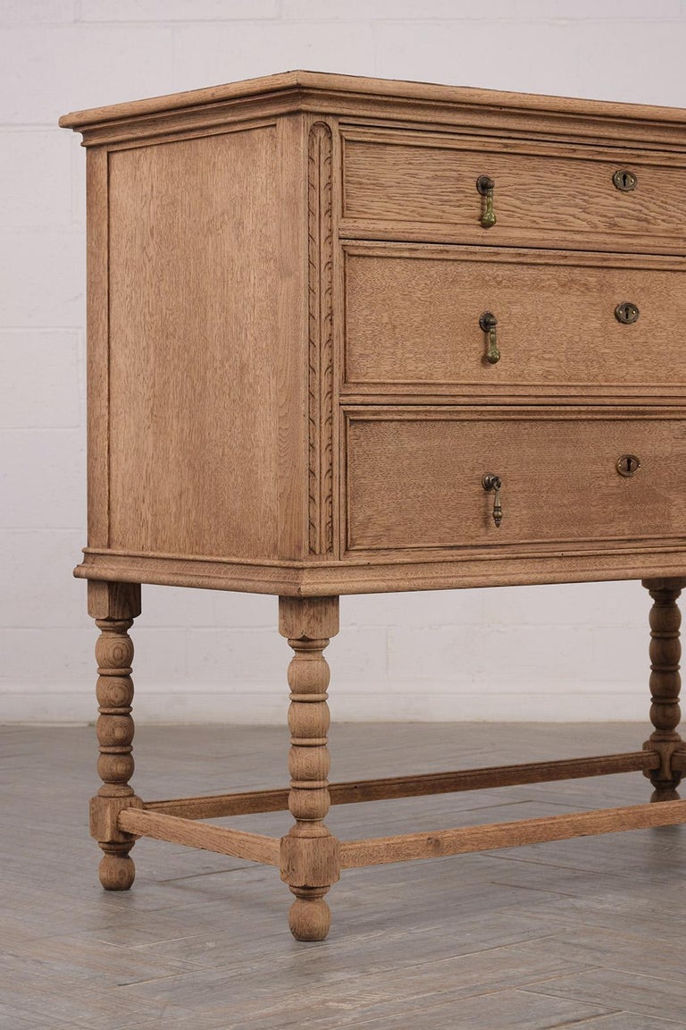 Antique Jacobean Style Dresser with Bleached Finish at 1stDibs