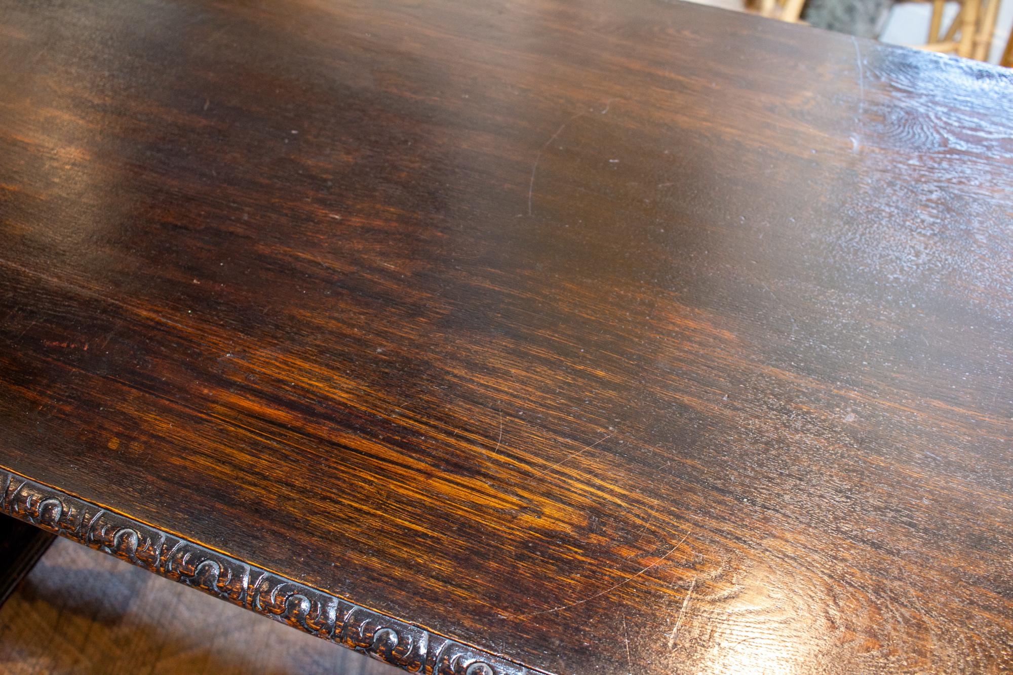 Antique Jacobean Style Ebonized Wood Desk, circa 1870 For Sale 10