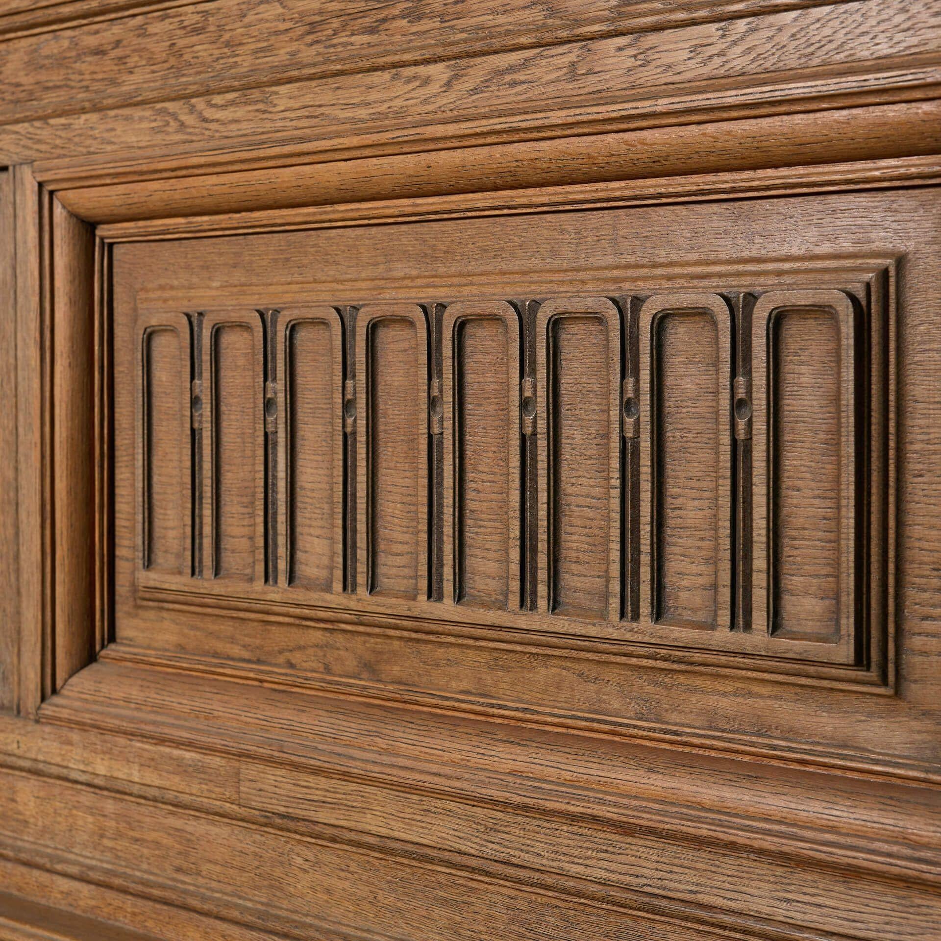 Oak Antique Jacobean Style Fire Surround For Sale