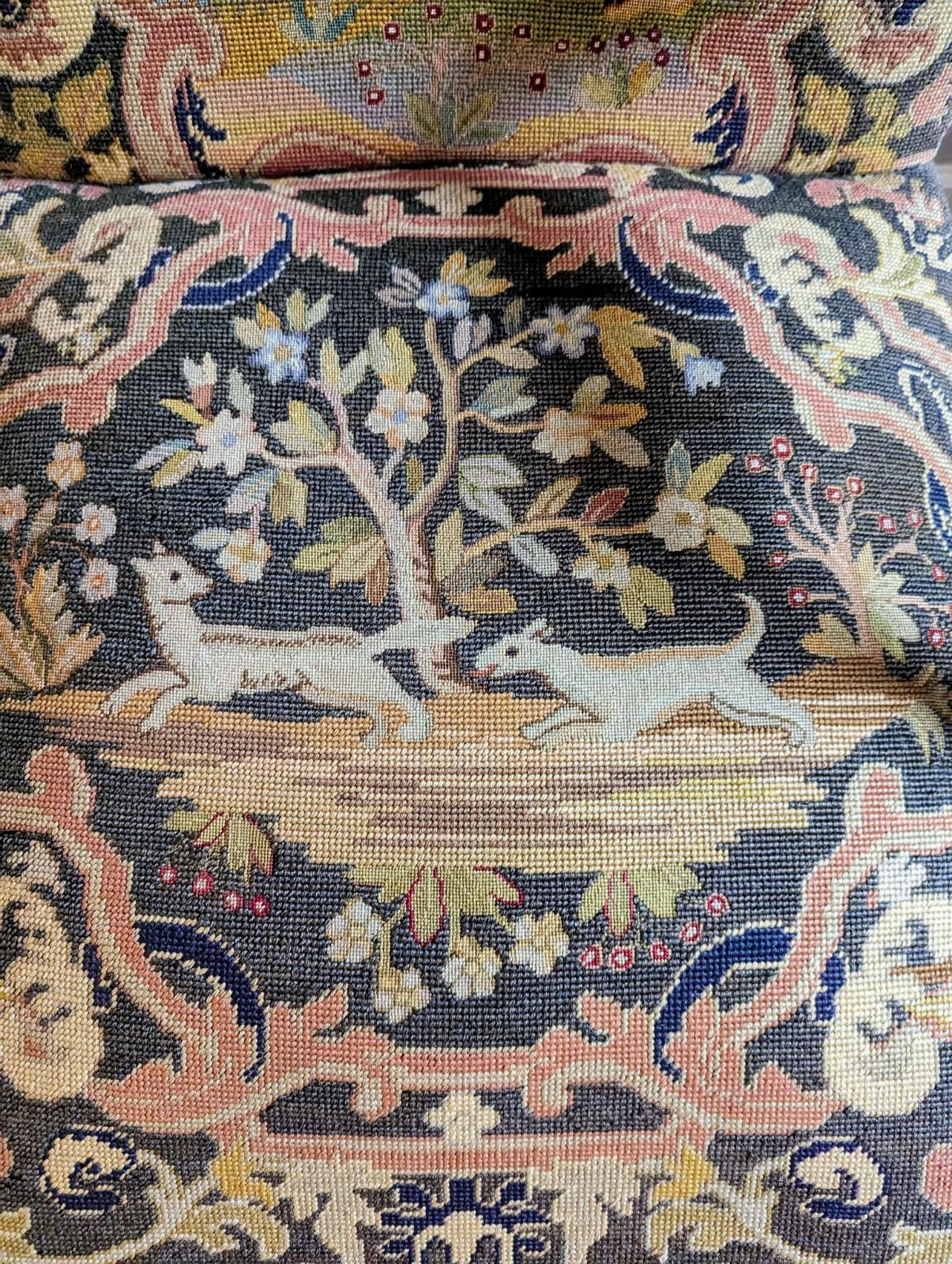 tapestry arm chair