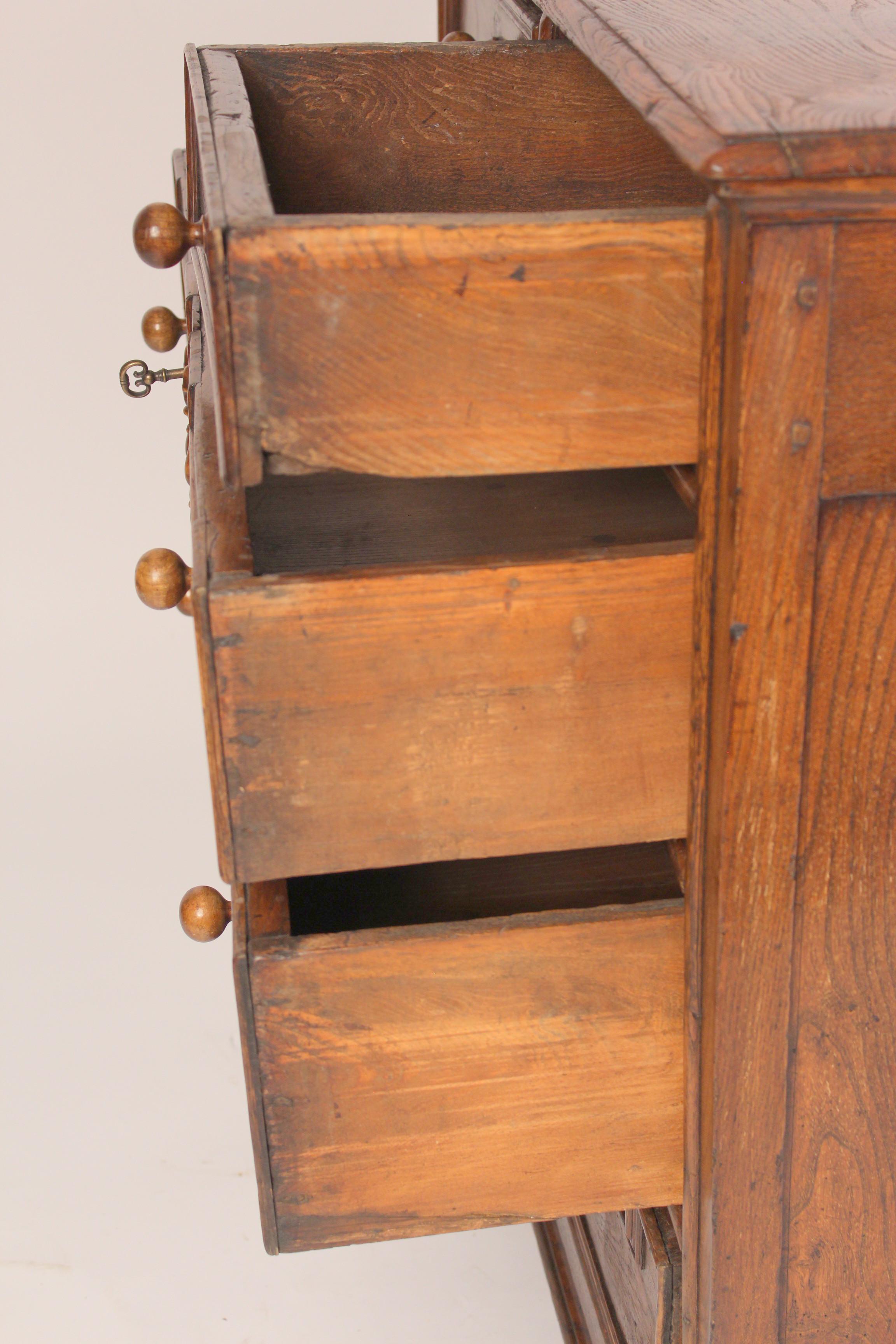 Antique Jacobean Style Oak Chest of Drawers 5