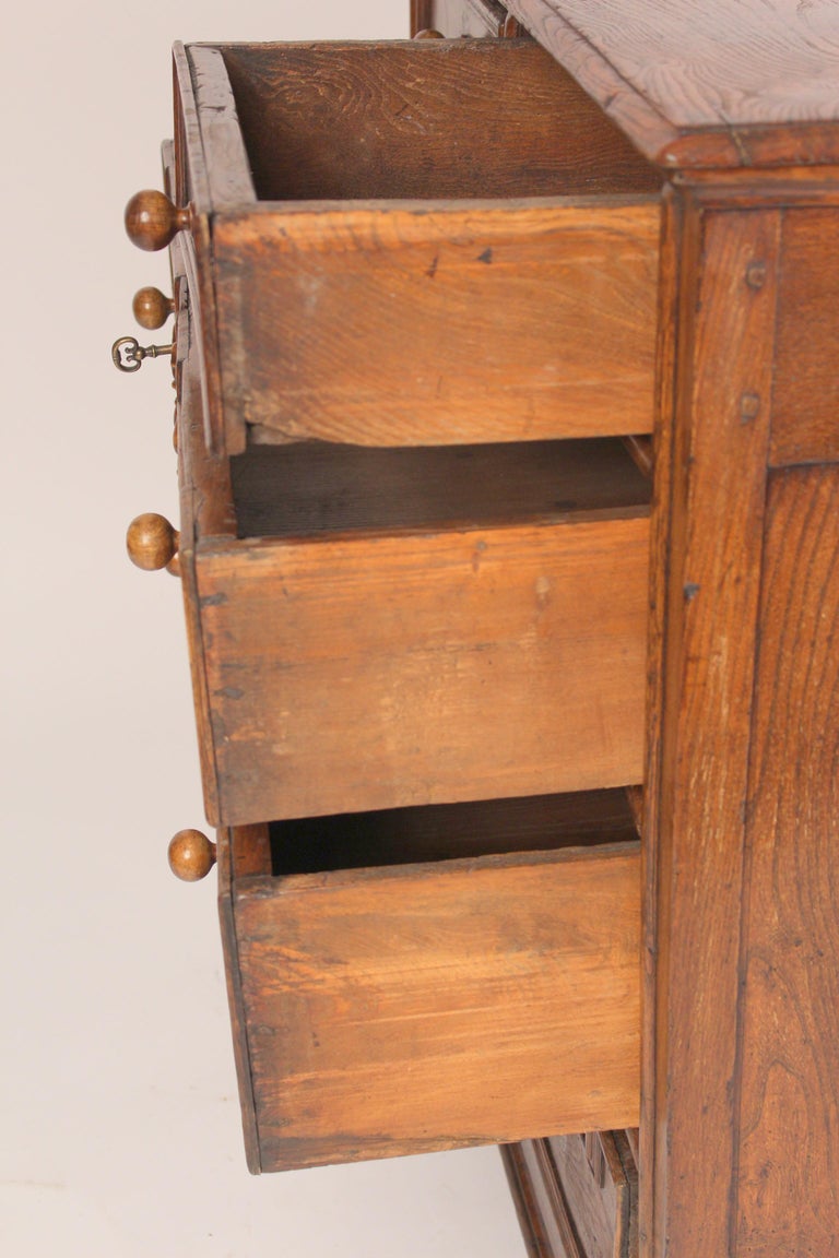 Antique Jacobean Style Oak Chest of Drawers For Sale 7