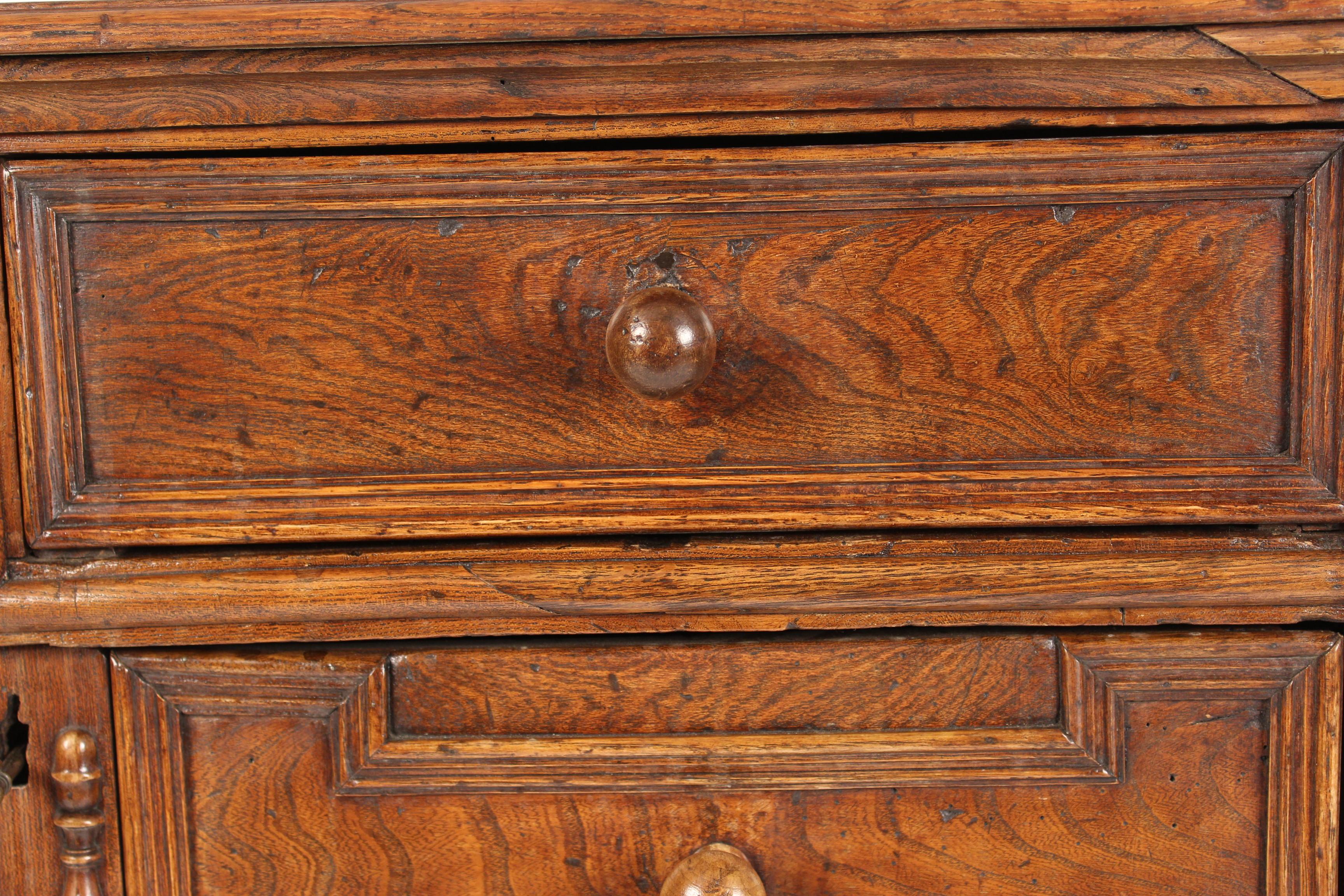 Antique Jacobean Style Oak Chest of Drawers 1
