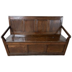 Panca da sala antica in stile giacobino di Oak