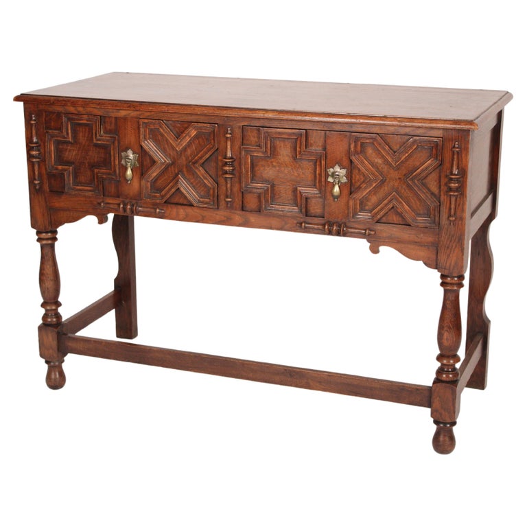 Antique Jacobean Style Oak Sideboard at 1stDibs