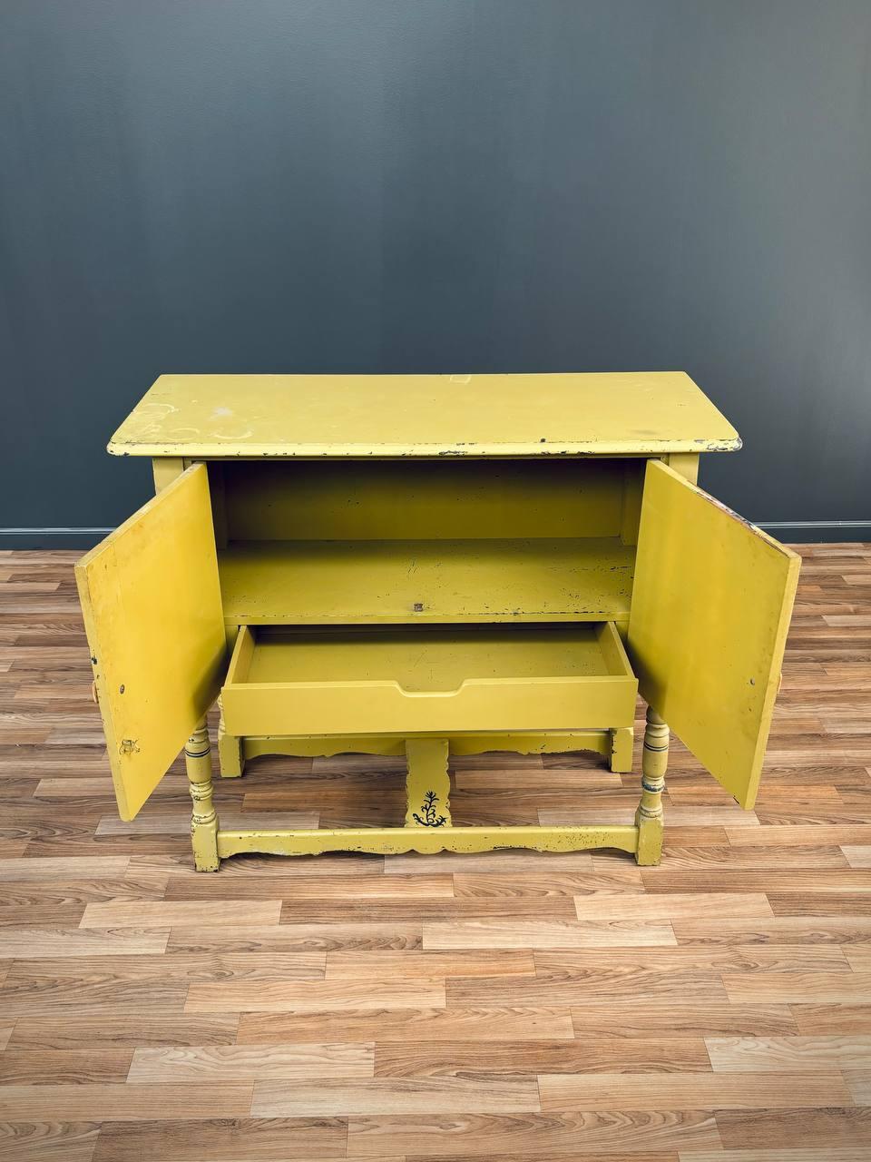 Mid-20th Century Antique Jacobean Style Painted Sideboard For Sale