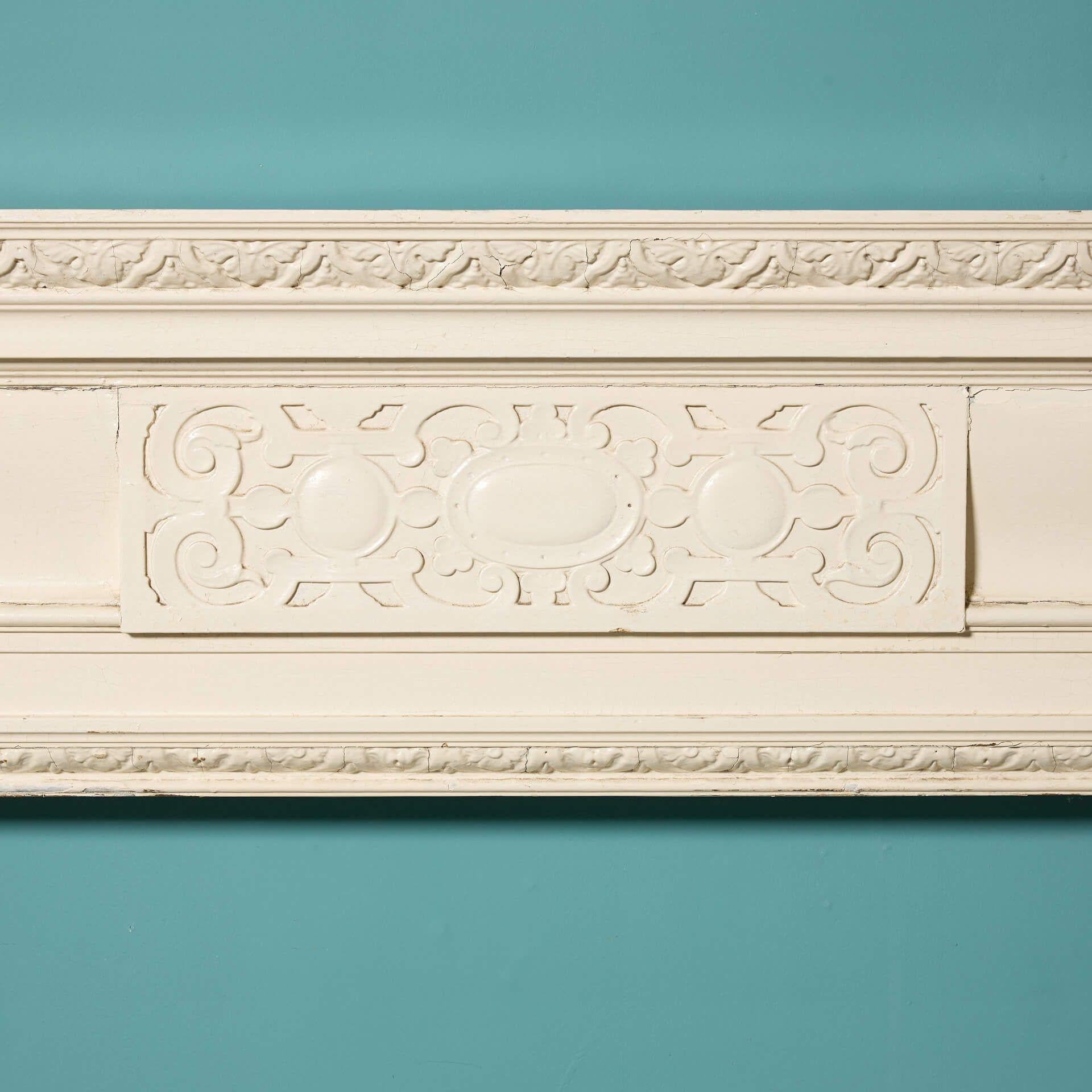 Antique Jacobean Style Pine & Composition Fire Mantel In Fair Condition For Sale In Wormelow, Herefordshire