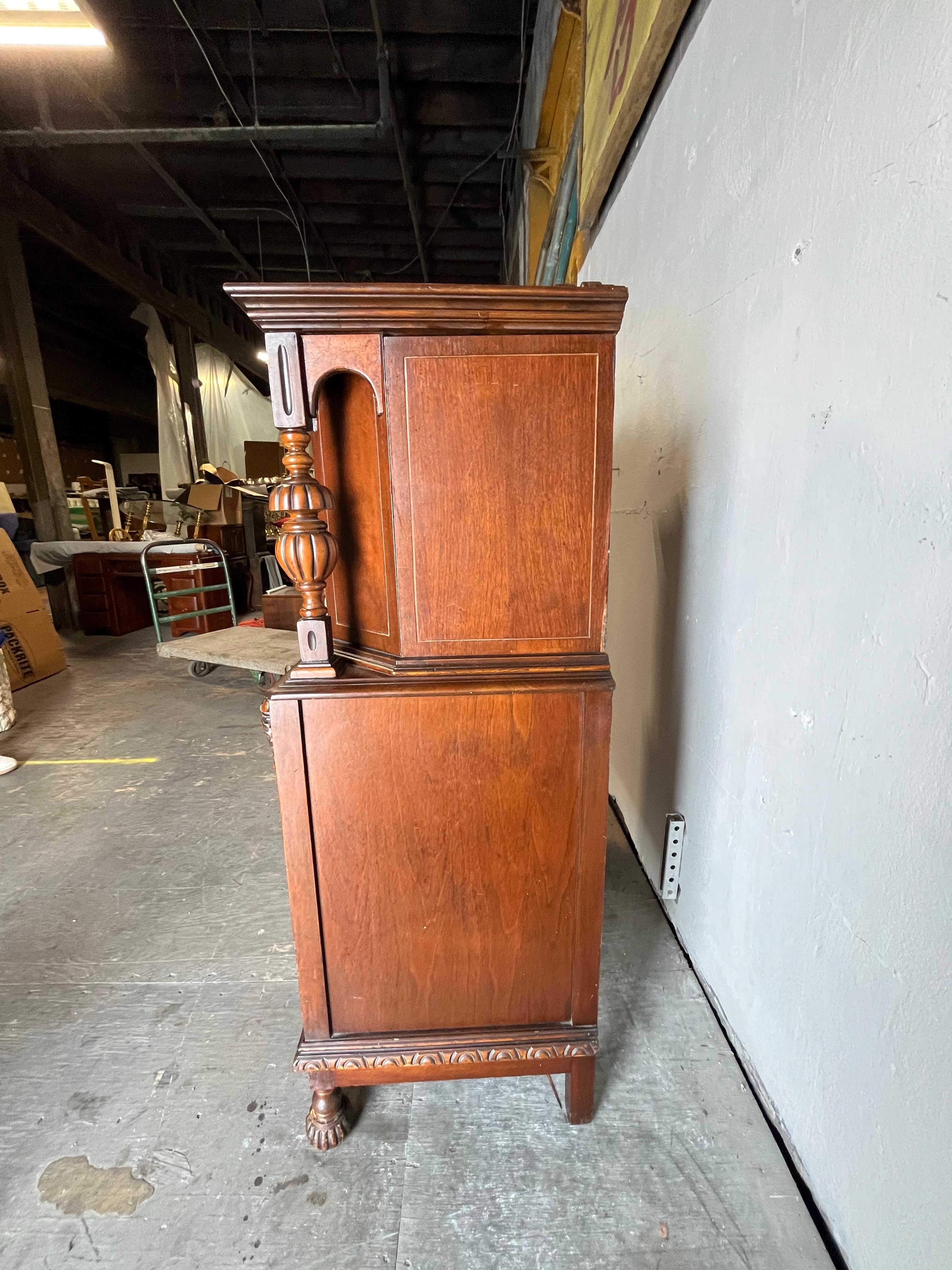 Américain Ancienne huche en chêne tigré Jacobean en vente