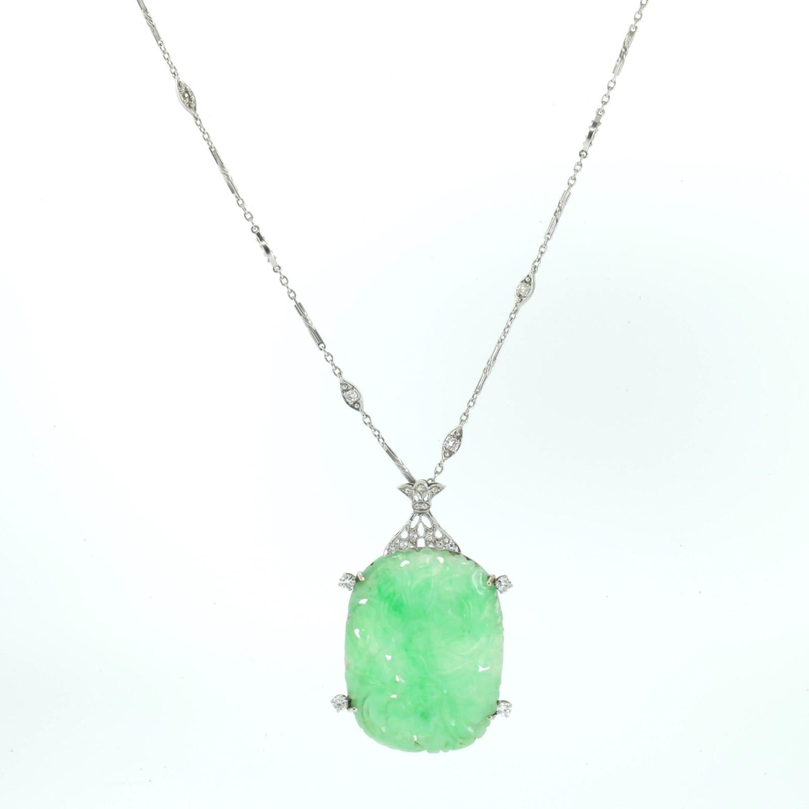 jade diamond pendant