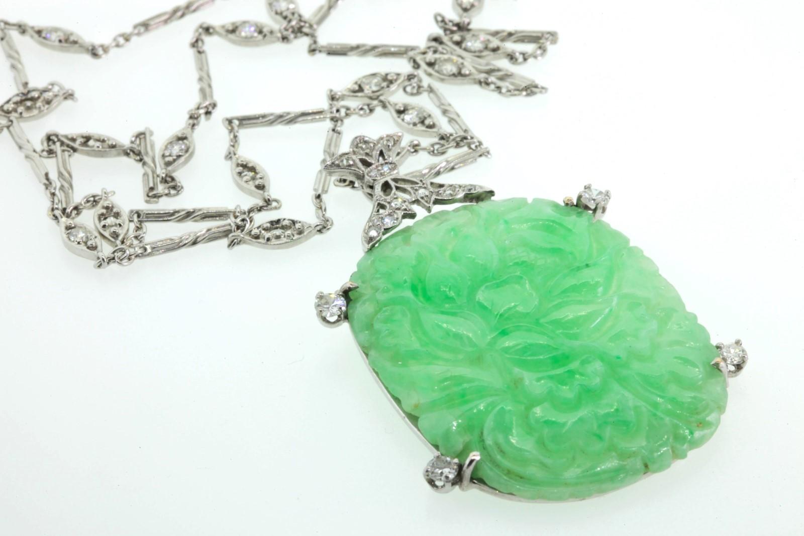 jade and diamond necklace