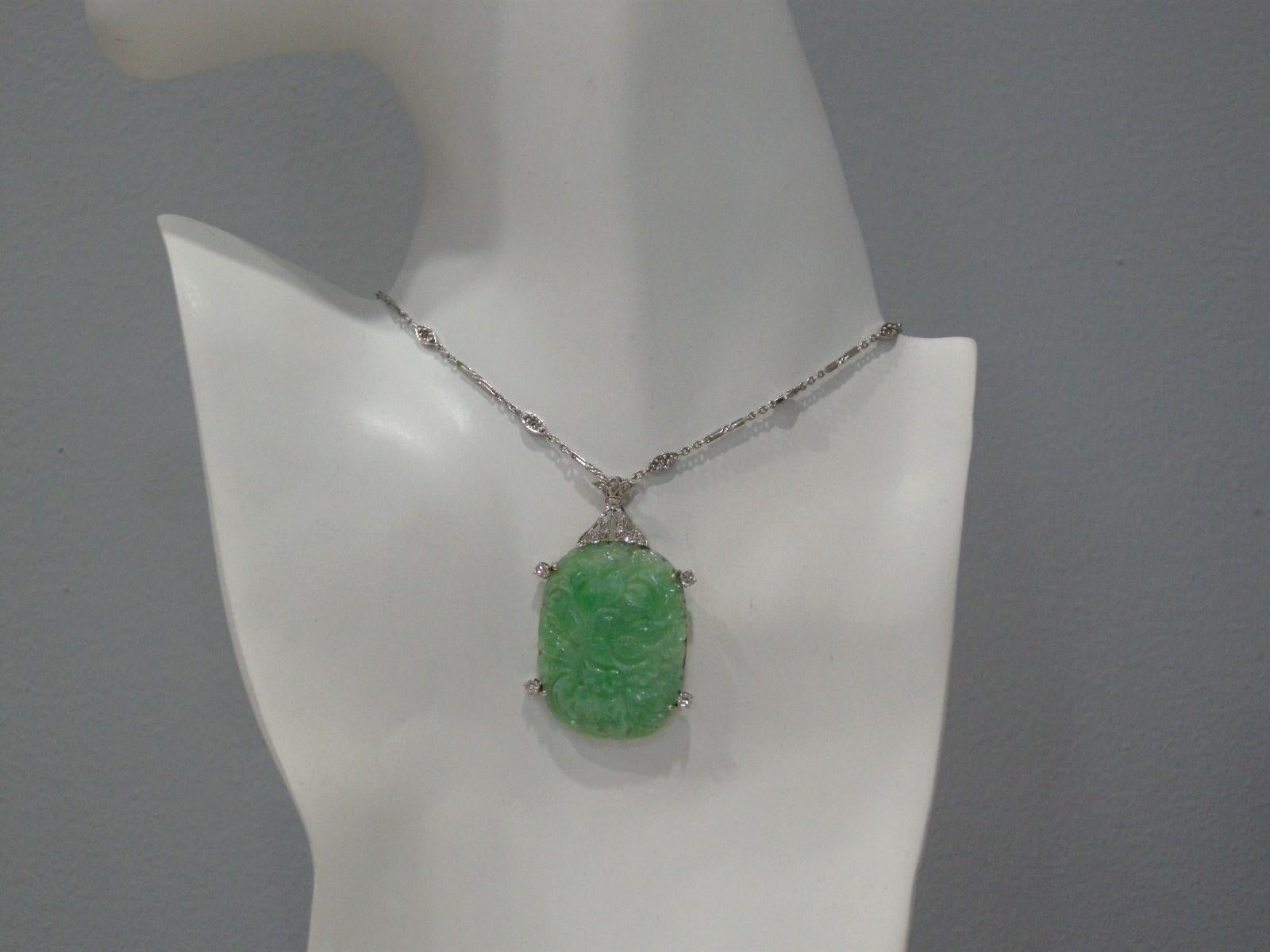 jade diamond necklace