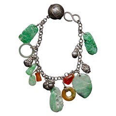 Antique Jade Charm Bracelet