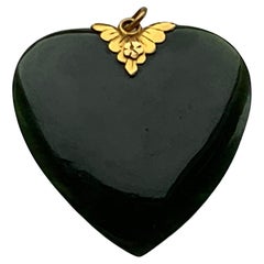 Antique Jade Heart pendant 