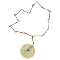 Antique Jade Pi Disk Circa 1820-1850 Certified Untreated