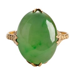 Antique Jade Ring Certified Untreated