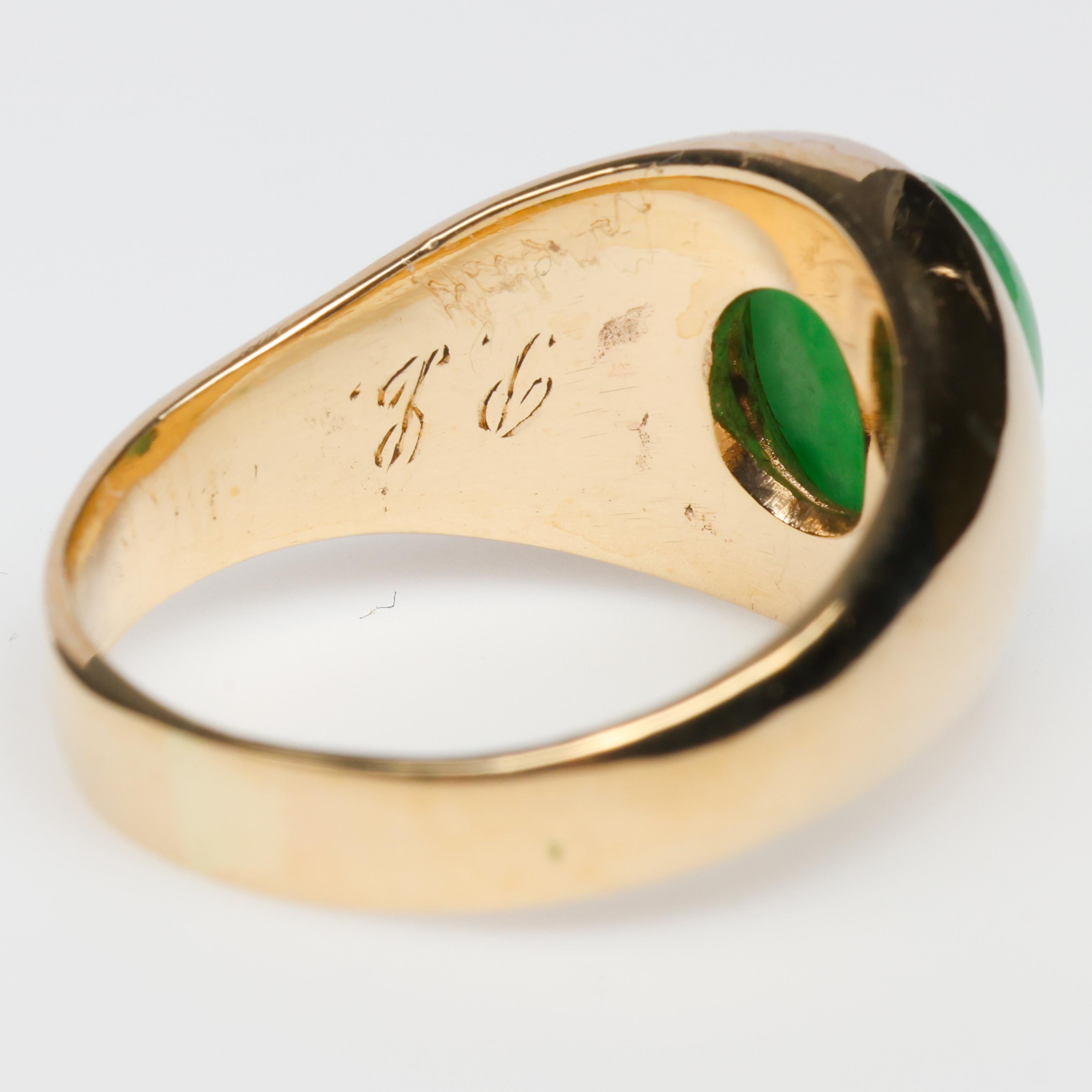 Antiker Jade-Ring (Art déco) im Angebot
