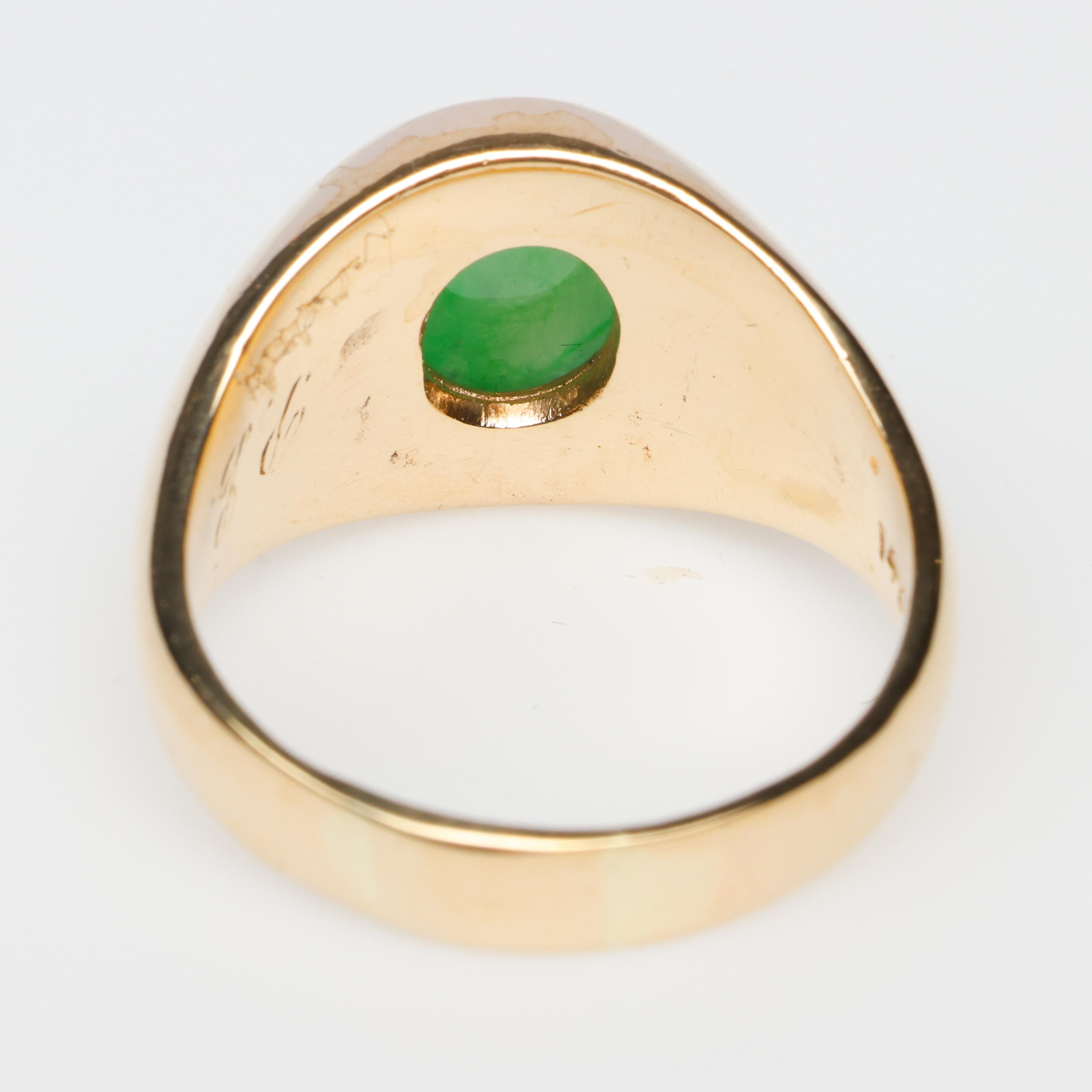 Antiker Jade-Ring (Cabochon) im Angebot