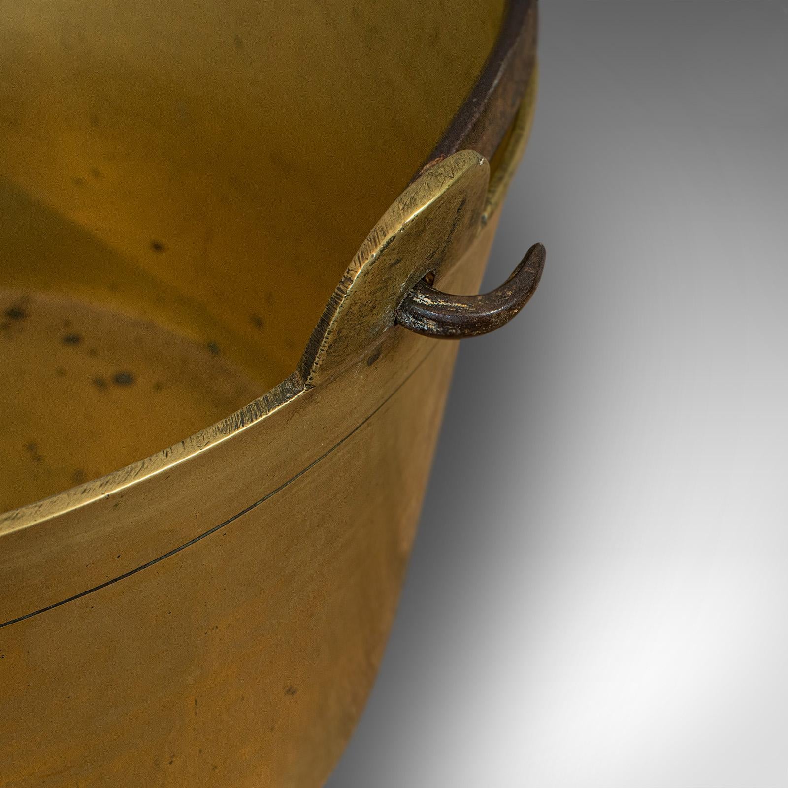 Antique Jam Pan, French, Solid Brass, Artisan Kitchen Pot, Victorian, circa 1900 For Sale 2