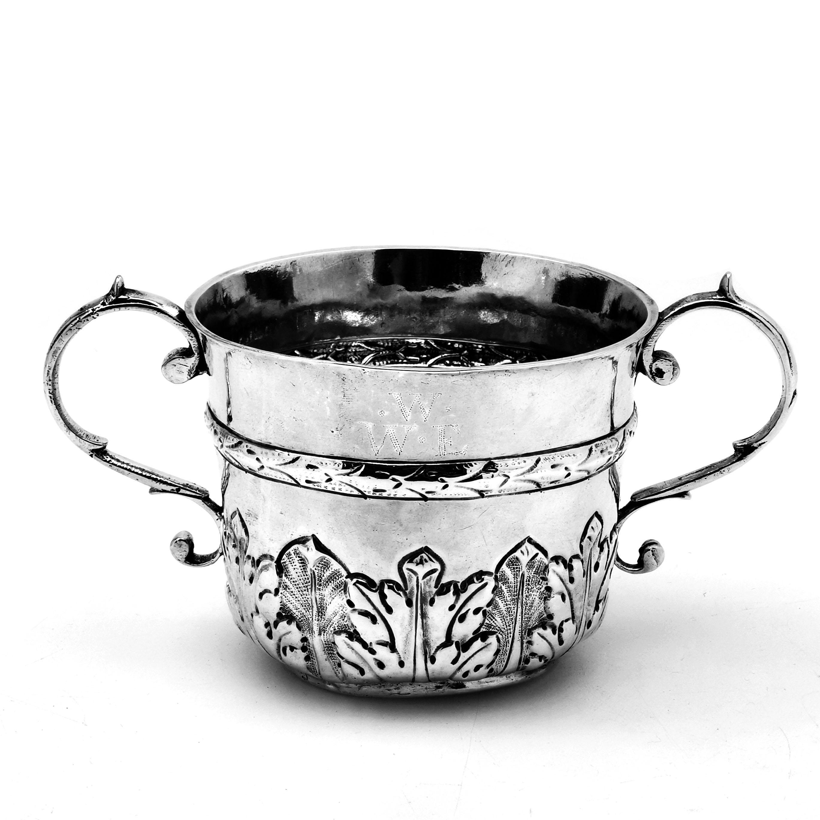 Antique James II Sterling Silver Porringer / Two Handled Cup 1687 17th Century 4