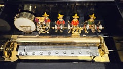 Antique Janissary Music Box with Mandarin Automata Strikers by Karrer, c. 1880