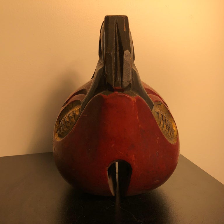 Antique Japan Spiritual Zen Chanting Drum with Striker For Sale at 1stdibs