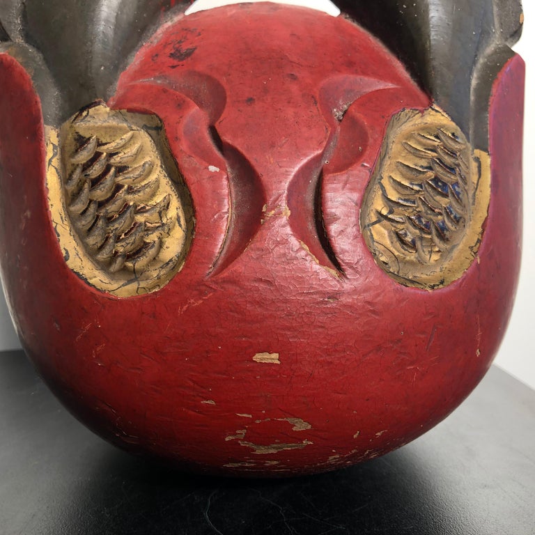 Antique Japan Spiritual Zen Chanting Drum with Striker For Sale at 1stdibs