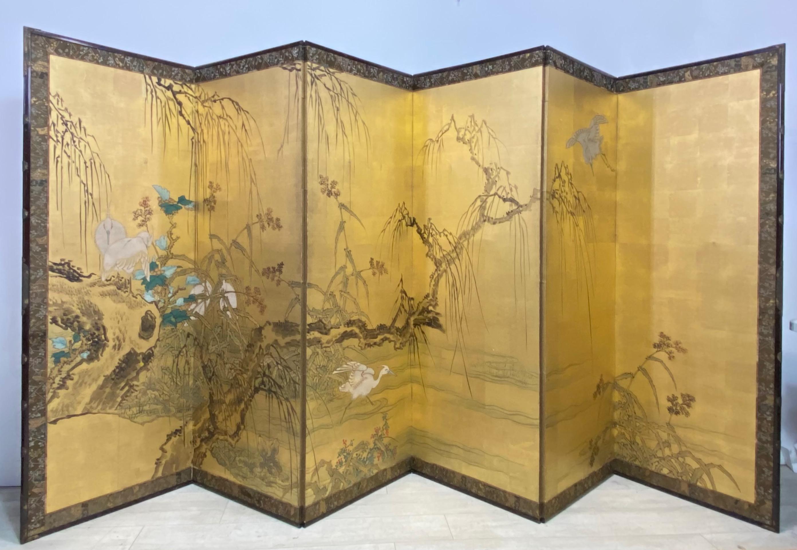 antique japanese folding screens