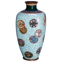 Antique Japanese Aesthetic Movement Cloisonne Vase, circa 1920 Antique Japanese Aesthetic Movement Cloisonne Vase, circa 1920