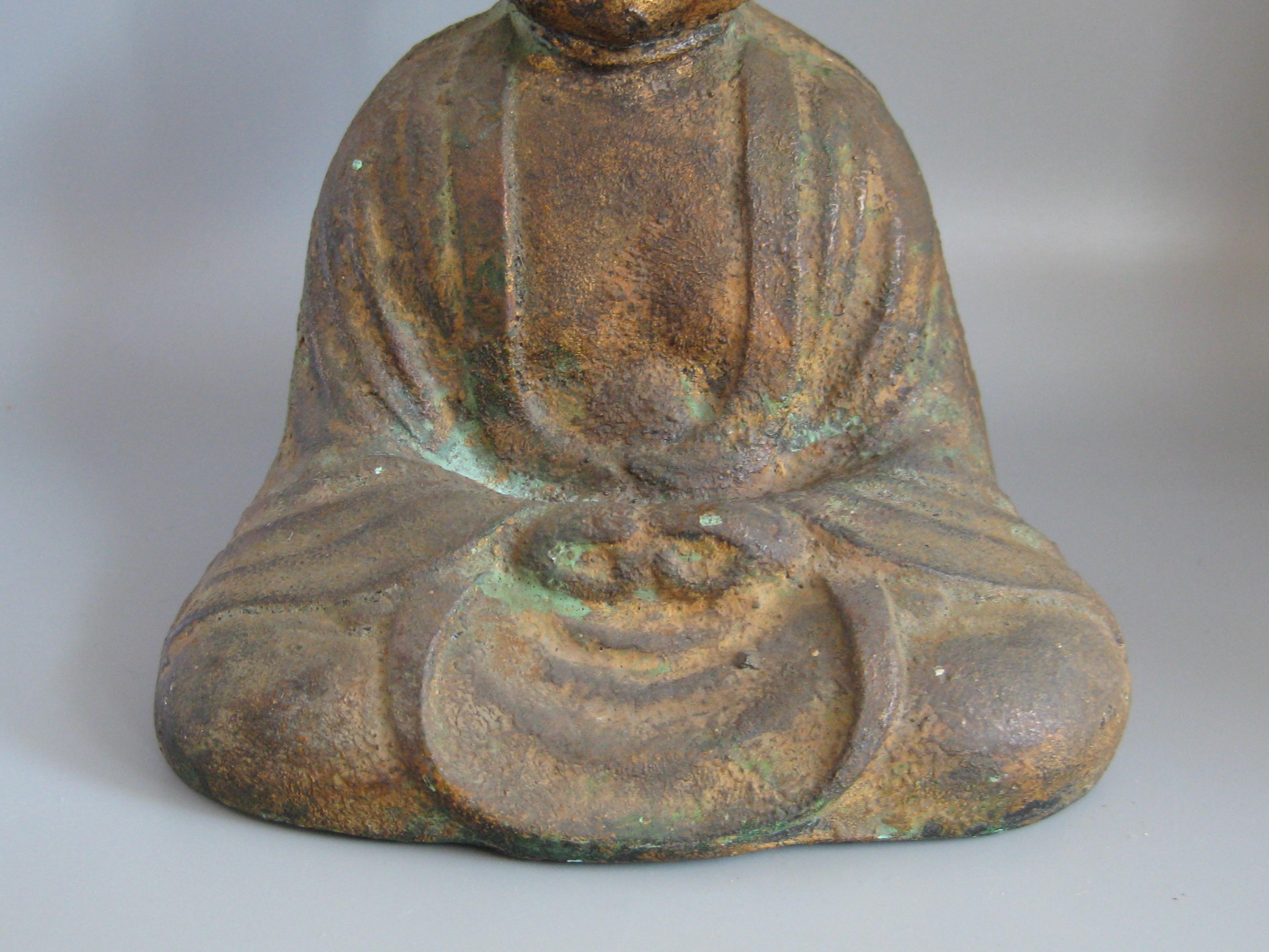 cast iron buddha statue