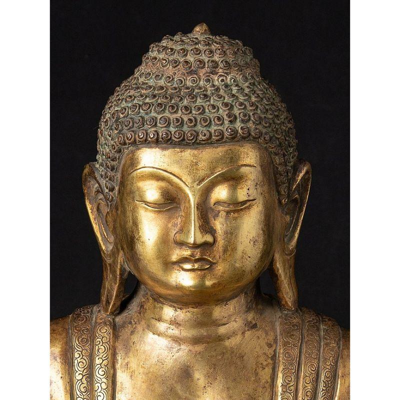 Antique Japanese Amida Buddha Statue from Japan In Good Condition For Sale In DEVENTER, NL