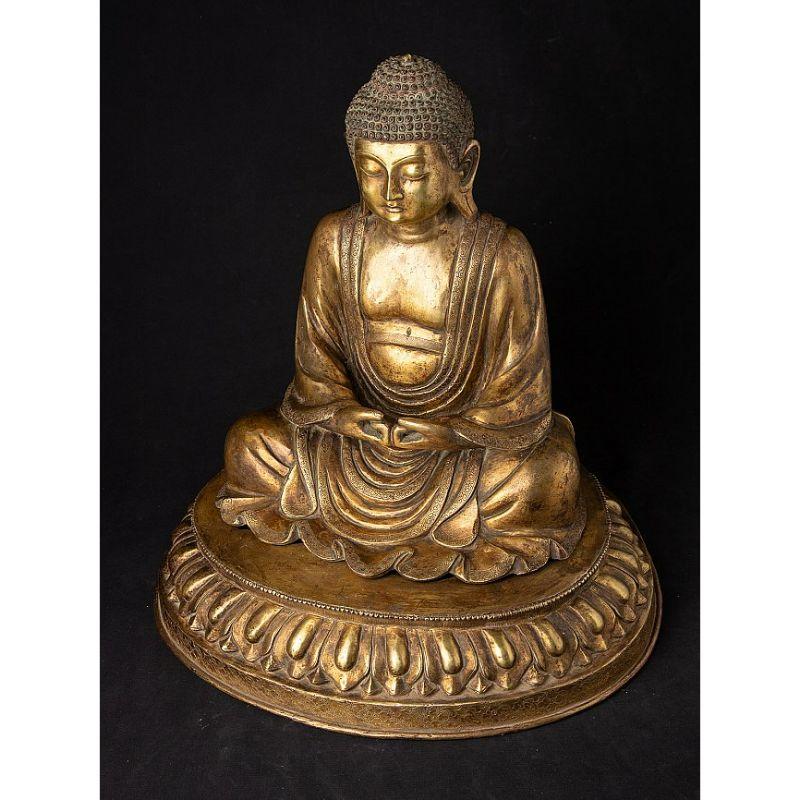 Antique Japanese Amida Buddha Statue from Japan For Sale 2