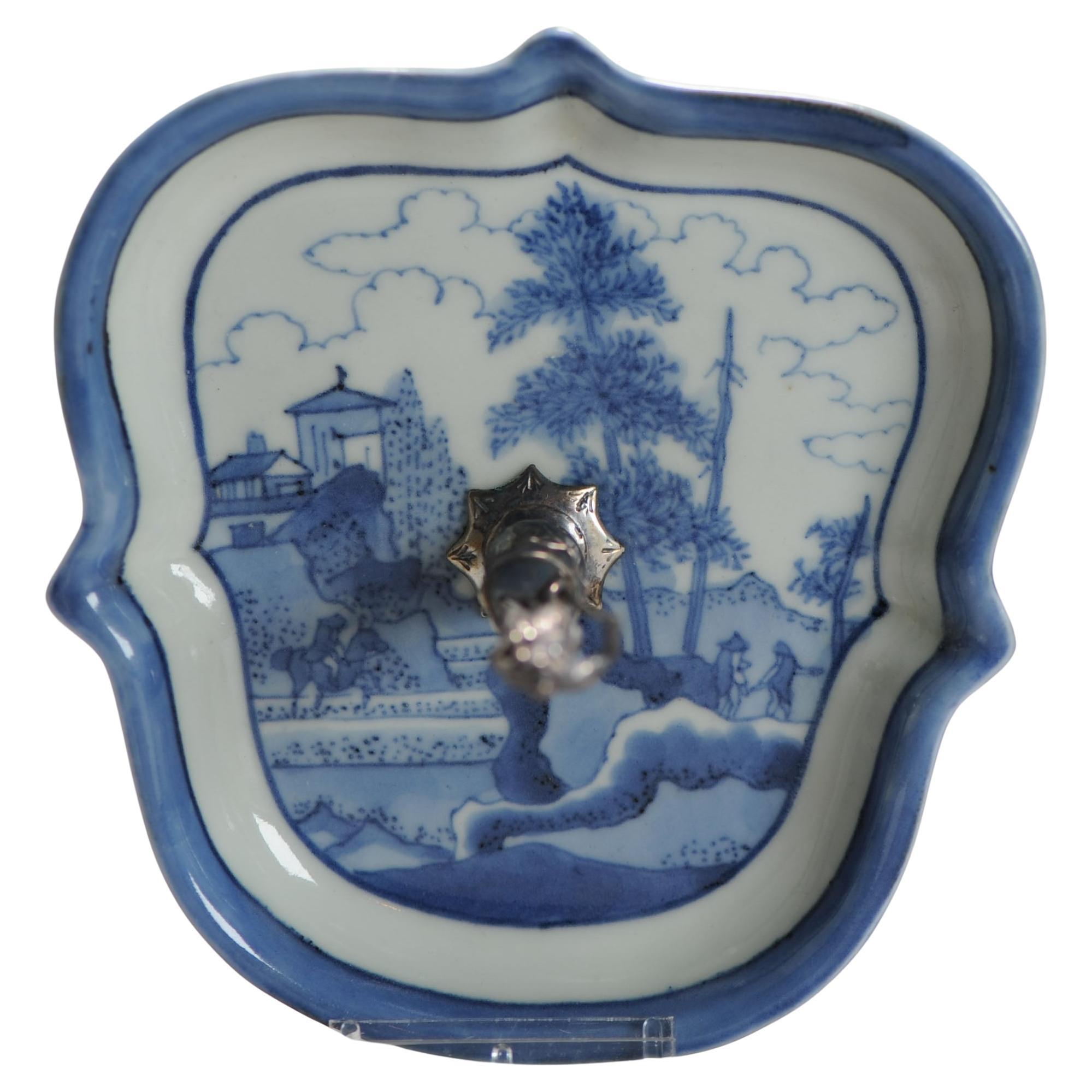 Antique Japanese Arita Frederik Van Frytom Style Porcelain Dish c.1700 Silver