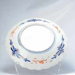 Antique Japanese Arita Imari Charger with Different Flowers, 19th Century