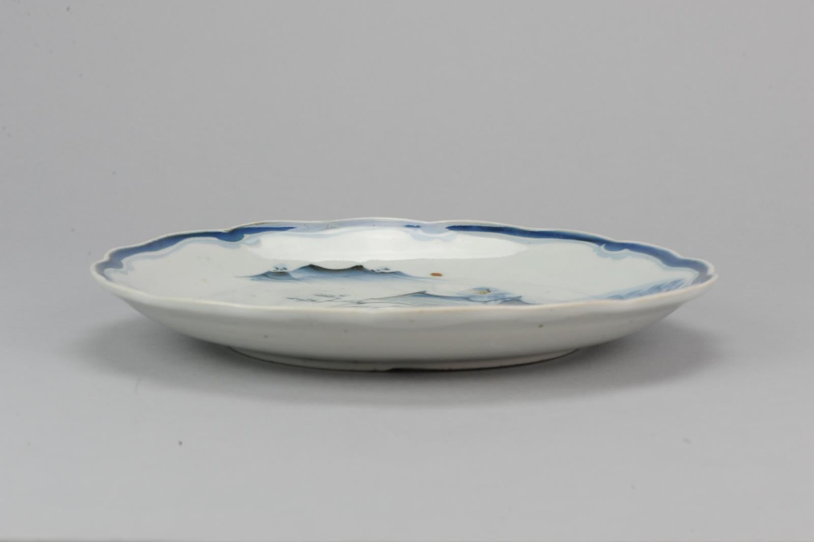 Antique Japanese Arita Plate Sometsuke Japan, 18th/19th Century In Good Condition For Sale In Amsterdam, Noord Holland