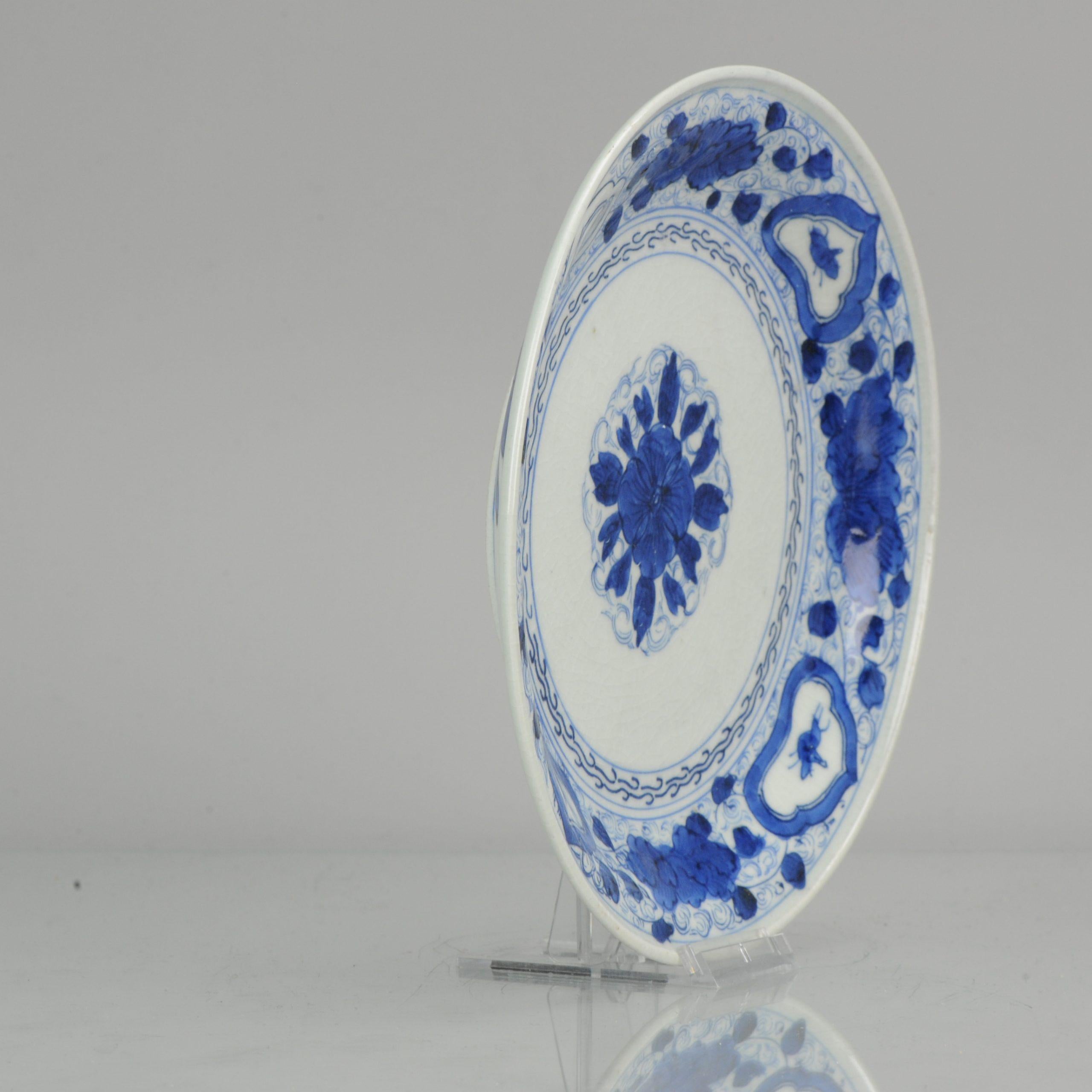 A very nicely made dish with a beautiful decoration.

Additional information:
Material: Porcelain & Pottery
Type: Plates
Region of Origin: Japan
Period: 19th century, 18th century
Age: Pre-1800
Condition: Craquele
Dimension: Ø 21.4 cm

