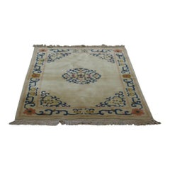 Antique Japanese Art Deco Wool Area Rug C1930