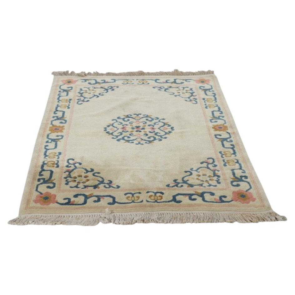 Antique Japanese Art Deco Wool Area Rug C1930