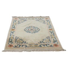 Antique Japanese Art Deco Wool Area Rug C1930