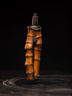 Antiguo Frasco de Polvo Japonés de Bambú Kayakuire , Periodo Edo.