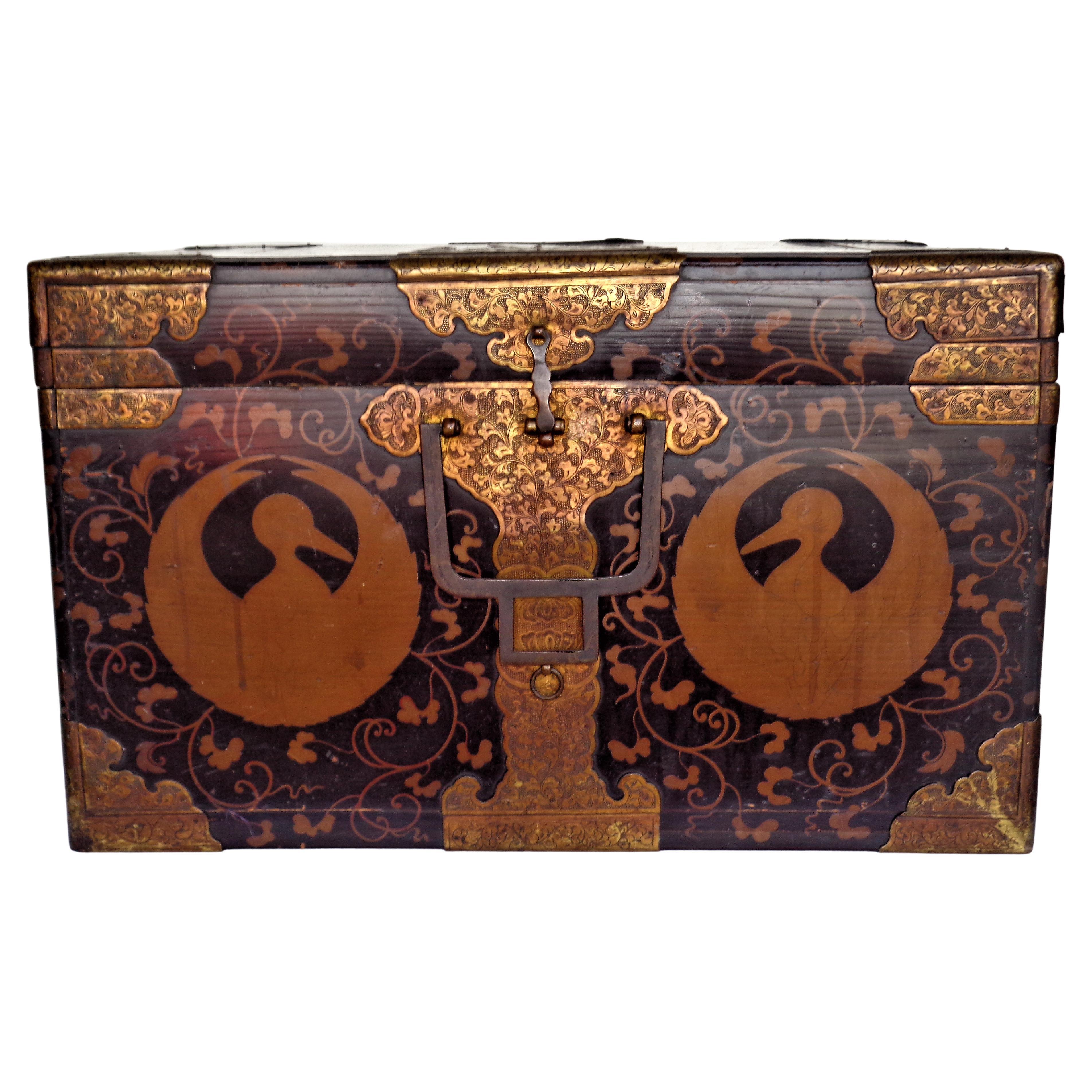 Antique Japanese Hasami-Bako "Traveling Chest"