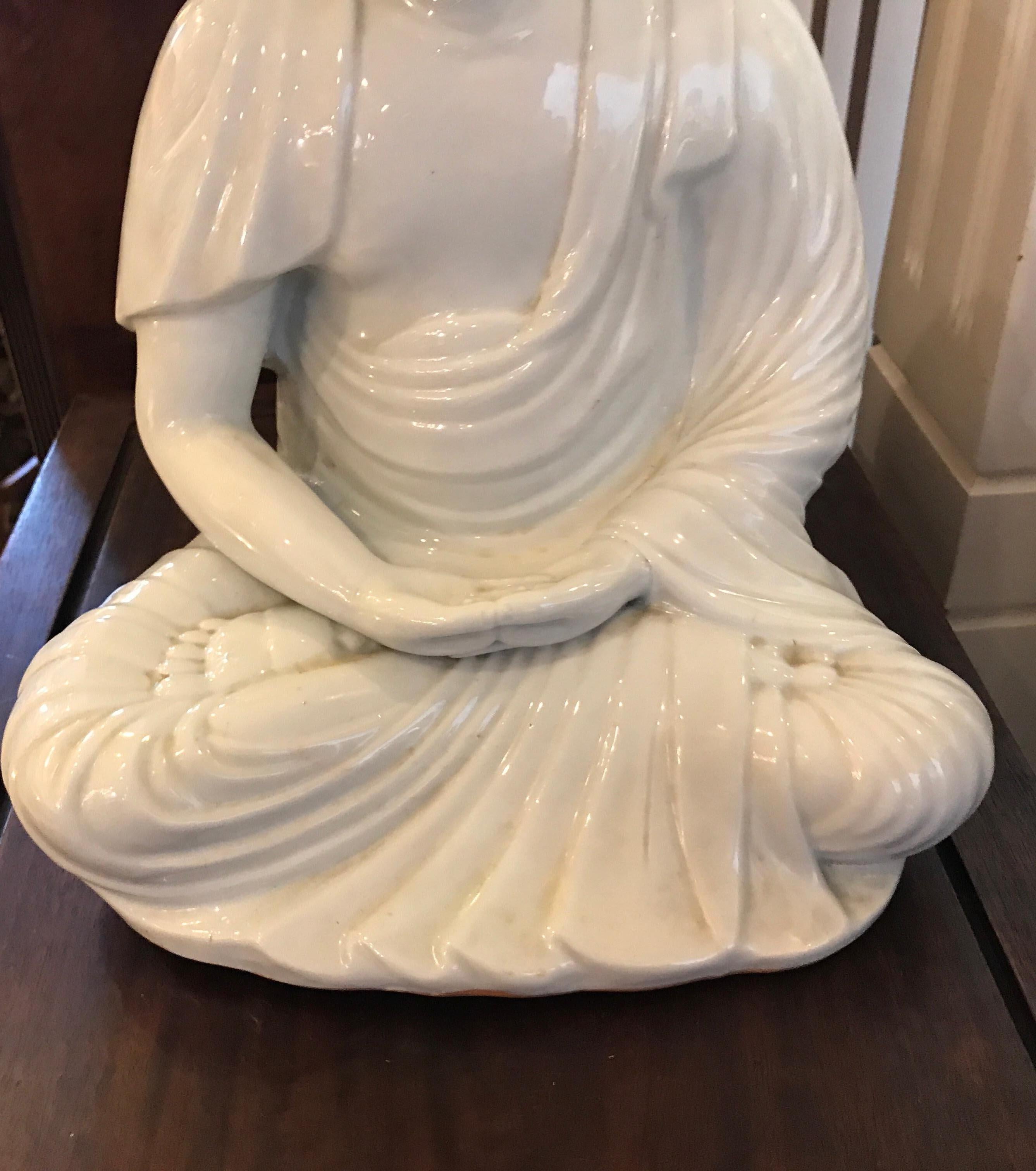 Antique Japanese Blanc de Chine Buddha 1